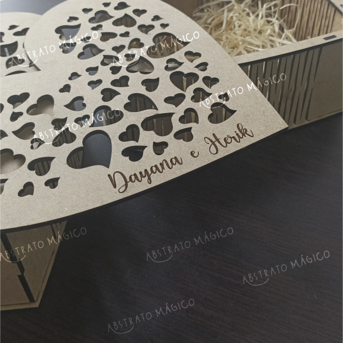 Caixa de MDF em Formato de Coração - Imagem 4