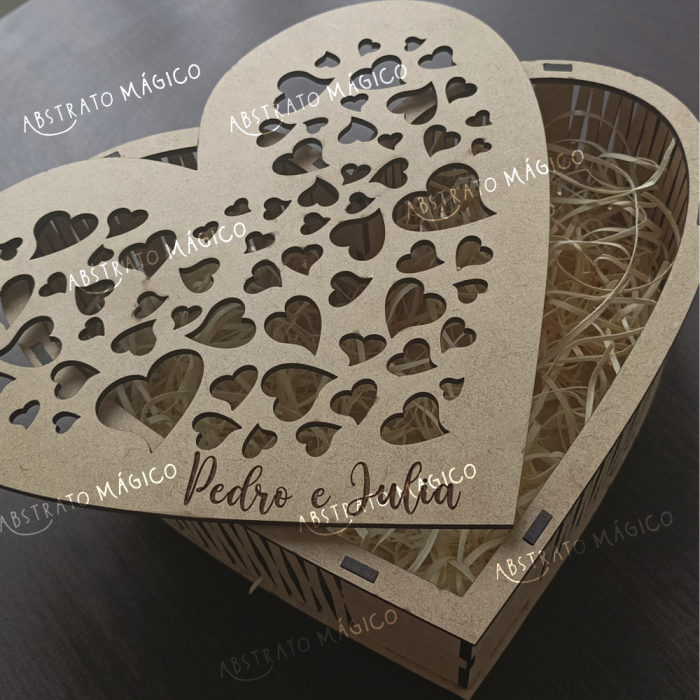 Caixa de MDF em Formato de Coração - Imagem 3