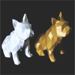 Peça decorativa Bulldog Francês Geométrico - Imagem 3