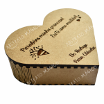 Mini Caixa em MDF com Formato de Coração - Imagem 2