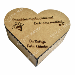 Mini Caixa em MDF com Formato de Coração - Imagem 3