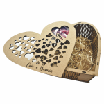 Caixa de MDF em Formato de Coração com Foto