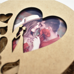 Caixa de MDF em Formato de Coração com Foto - Imagem 3