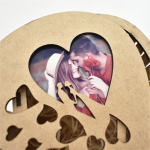 Caixa de MDF em Formato de Coração com Foto - Imagem 4