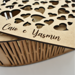 Caixa de MDF em Formato de Coração com Foto - Imagem 2