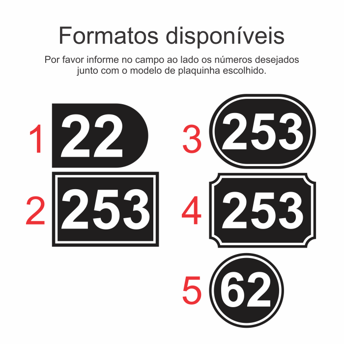 Plaquinhas com Números para Porta - Apartamento, Escritório, Clínica - Imagem 4