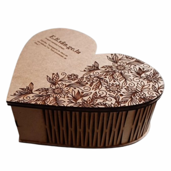 Caixa de MDF em Formato de Coração - Tema Personalizado - Imagem 2