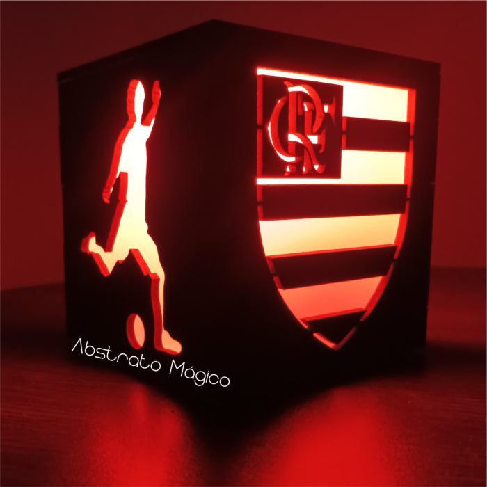 Mini Luminária Personalizada Flamengo - Times de Futebol - Imagem 3