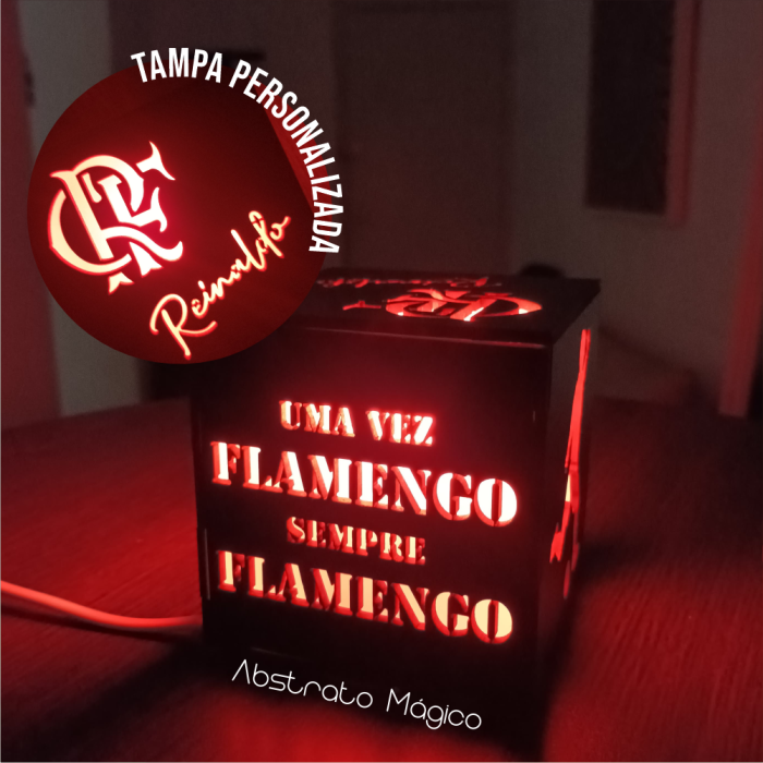 Mini Luminária Personalizada Flamengo - Times de Futebol - Imagem 2