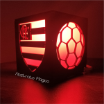 Mini Luminária Personalizada Flamengo - Times de Futebol