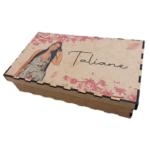 Caixa de MDF Retangular com Impressão na Tampa + 10 Fotos Impressas