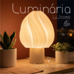 Luminária Waves com Base, Soquete Padrão E27