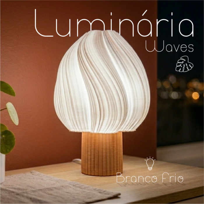 Luminária Waves com Base, Soquete Padrão E27 - Imagem 2