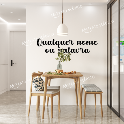 Nome, palavra,frase ou logomarca personalizada em MDF